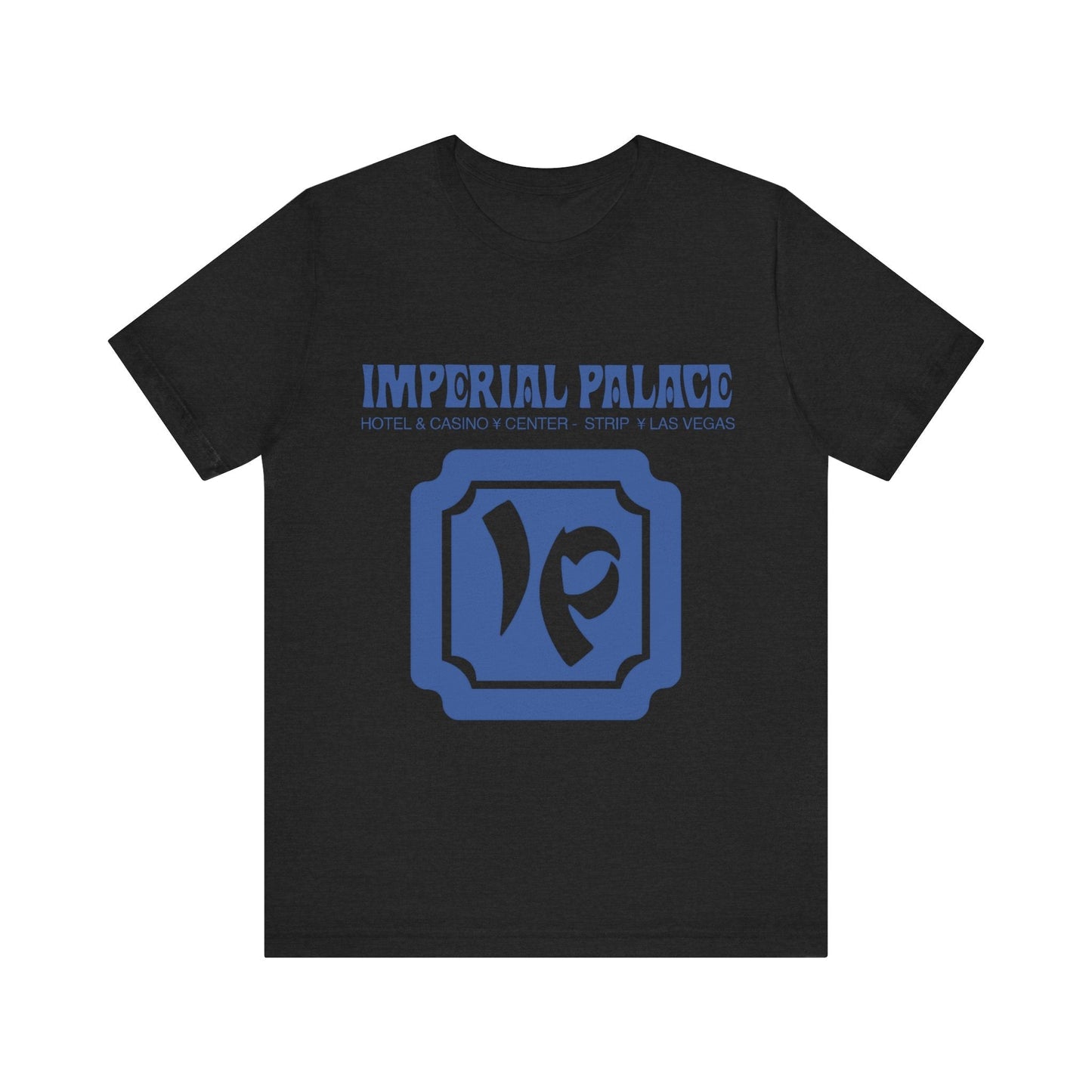 Unisex Jersey Short Sleeve Tee - The I.P. (Imperial Palace)-T-Shirt-Printify-Solid Black Blend-XS-Crew neck, DTG, Men's Clothing, Regular fit, T-shirts, Unisex, Women's Clothing-PhoneCaseBoss.com