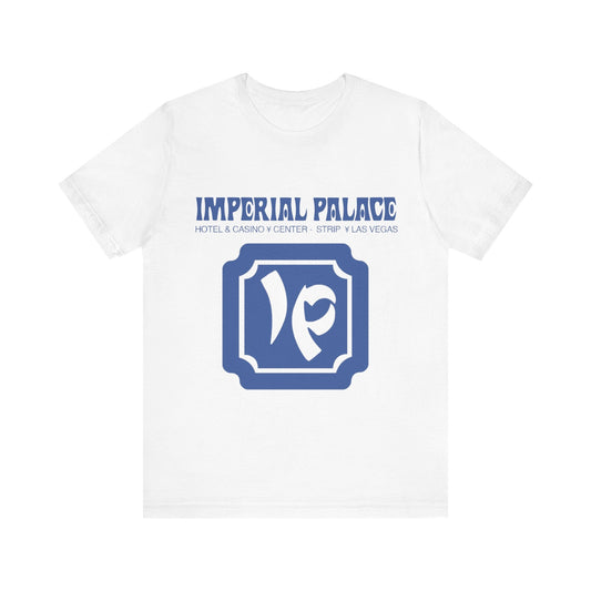 Unisex Jersey Short Sleeve Tee - The I.P. (Imperial Palace)-T-Shirt-Printify-White-XS-Crew neck, DTG, Men's Clothing, Regular fit, T-shirts, Unisex, Women's Clothing-PhoneCaseBoss.com