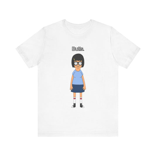 Unisex Jersey Short Sleeve Tee - Tina Butts-T-Shirt-Printify-White-XS-Crew neck, DTG, Men's Clothing, Regular fit, T-shirts, Unisex, Women's Clothing-PhoneCaseBoss.com