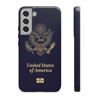 Phone Case-United States Passort | Tough-Samsung Galaxy S22 Plus-Glossy-PhoneCaseBoss-Phone-Best-Phone-Cases