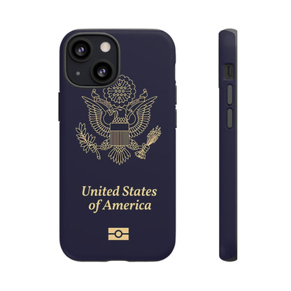 Phone Case-United States Passort | Tough-iPhone 13 Mini-Matte-PhoneCaseBoss-Phone-Best-Phone-Cases