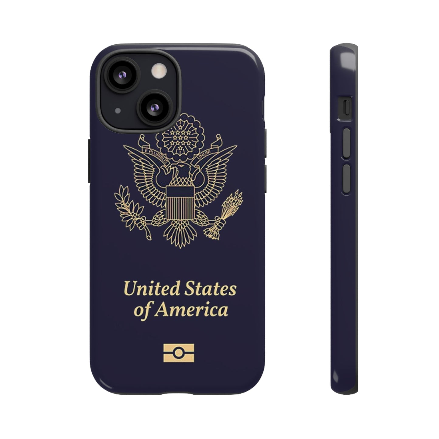 Phone Case-United States Passort | Tough-iPhone 13 Mini-Glossy-PhoneCaseBoss-Phone-Best-Phone-Cases