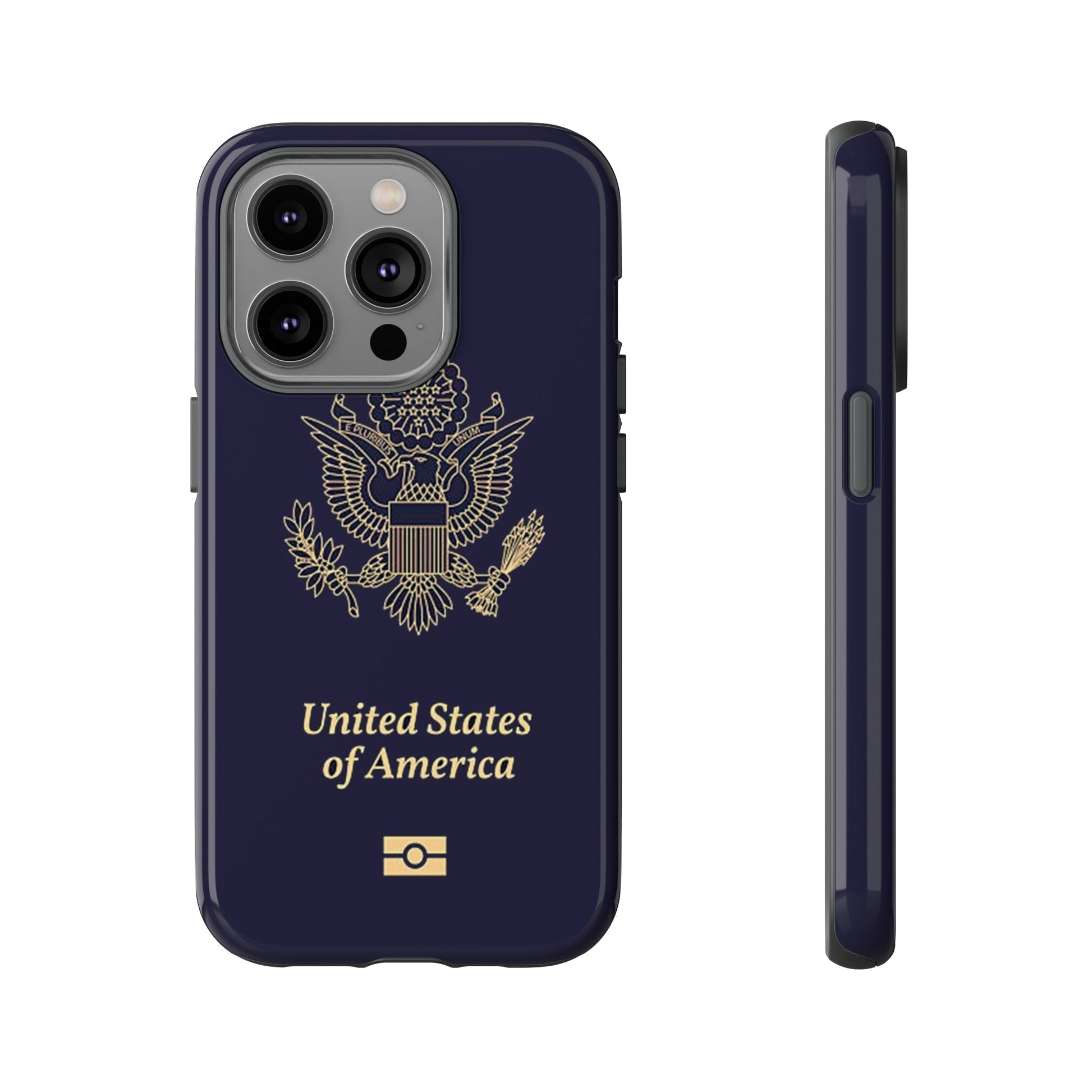 Phone Case-United States Passort | Tough-iPhone 14 Pro-Glossy-PhoneCaseBoss-Phone-Best-Phone-Cases