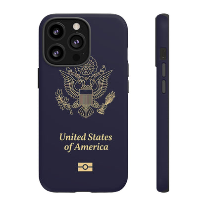 Phone Case-United States Passort | Tough-iPhone 13 Pro-Matte-PhoneCaseBoss-Phone-Best-Phone-Cases