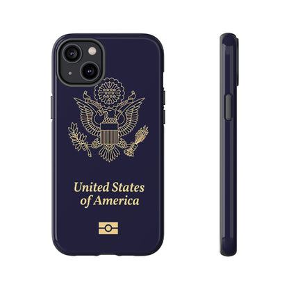 Phone Case-United States Passort | Tough-iPhone 14 Plus-Glossy-PhoneCaseBoss-Phone-Best-Phone-Cases