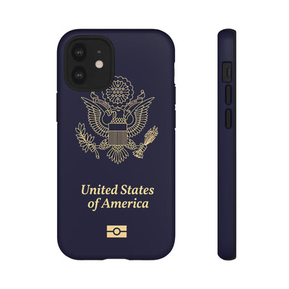 Phone Case-United States Passort | Tough-iPhone 12 Mini-Matte-PhoneCaseBoss-Phone-Best-Phone-Cases