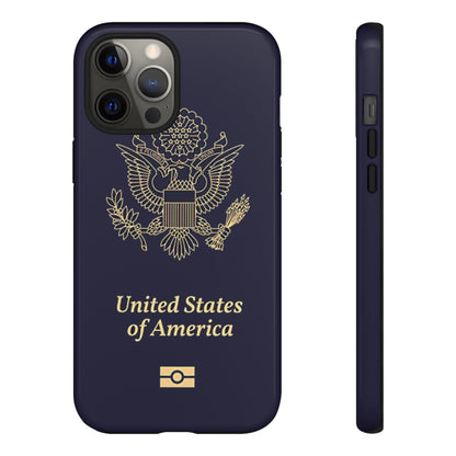 Phone Case-United States Passort | Tough-iPhone 12 Pro Max-Glossy-PhoneCaseBoss-Phone-Best-Phone-Cases
