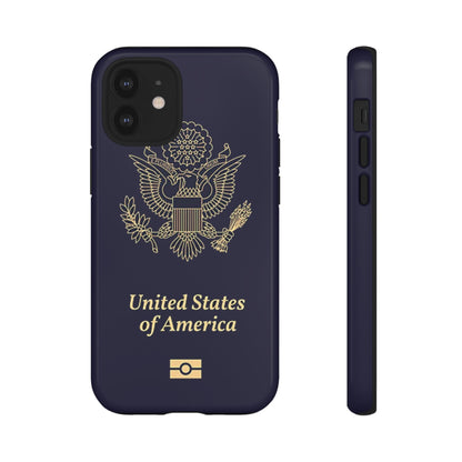 Phone Case-United States Passort | Tough-iPhone 12 Mini-Glossy-PhoneCaseBoss-Phone-Best-Phone-Cases