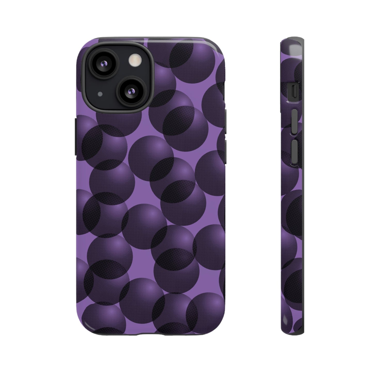 Phone Case-VIOLET SPHERES | Tough-iPhone 13 Mini-Glossy-PhoneCaseBoss-Phone-Best-Phone-Cases