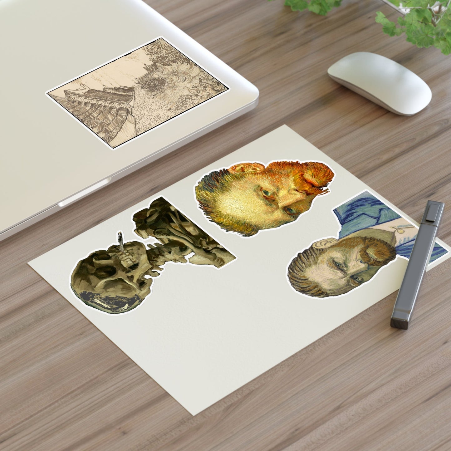 Van Gogh Sticker Sheets-Paper products-Printify-11" × 8.5"-White-Die-Cut-Eco-friendly, Fall Picks, Home & Living, Made in USA, Magnets & Stickers, Paper, Stationery, Stickers-PhoneCaseBoss.com