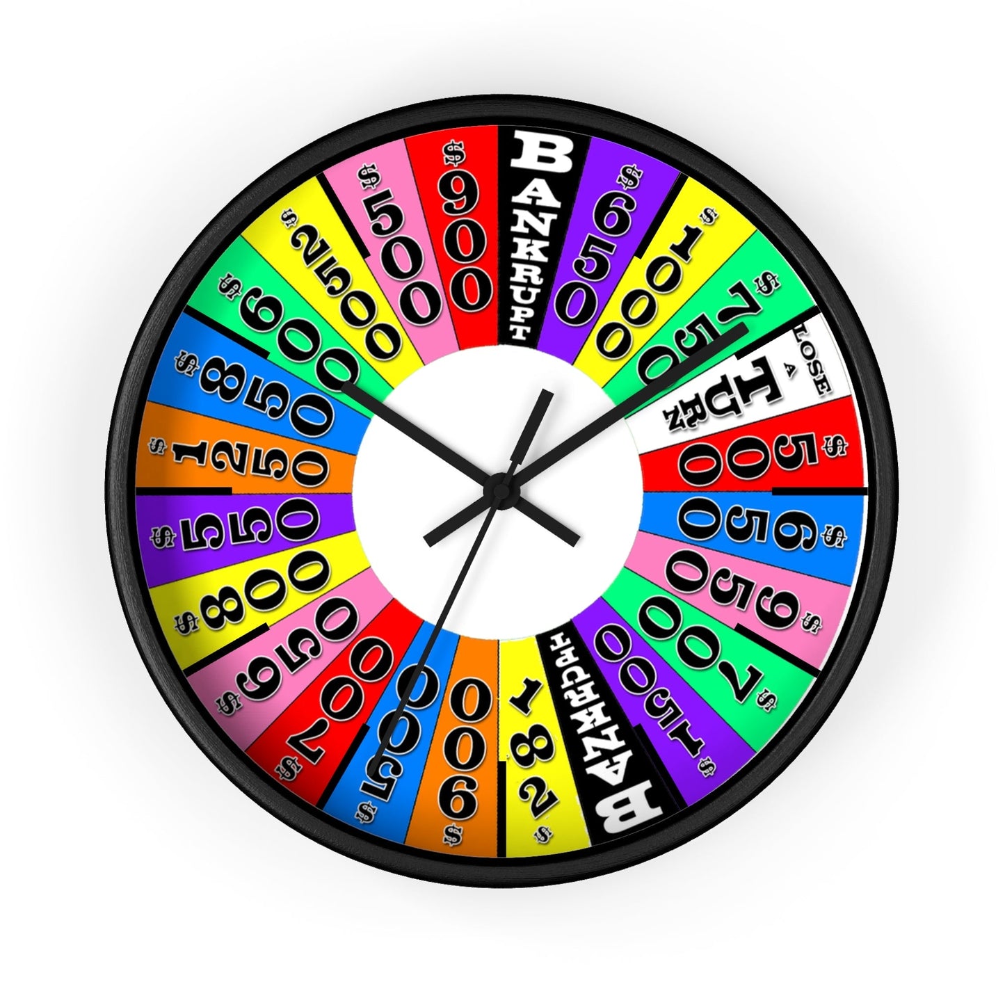 Wheel of fortune Wall clock-Home Decor-Printify-Black Base-Black-10"-Art & Wall Decor, Home & Living-PhoneCaseBoss.com