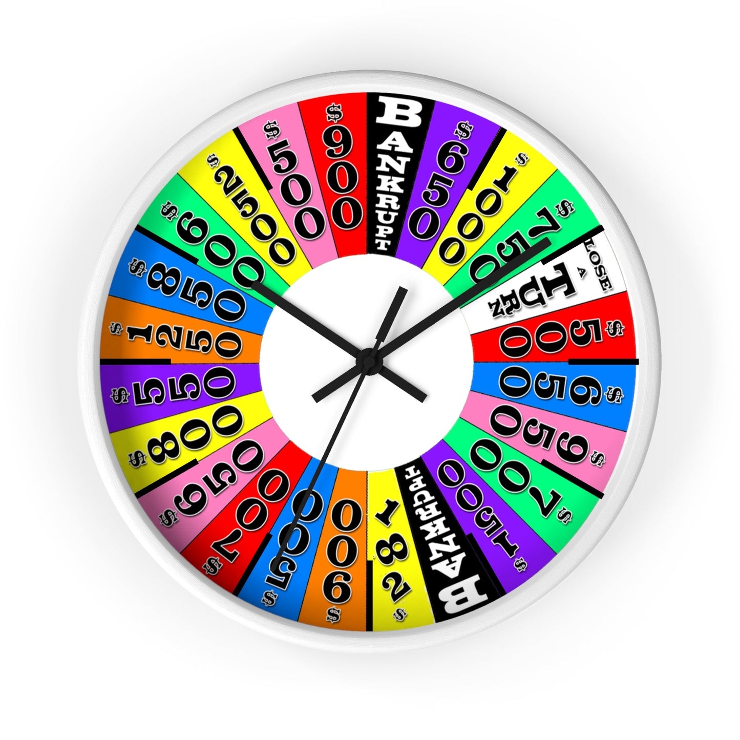 Wheel of fortune Wall clock-Home Decor-Printify-White Base-Black-10"-Art & Wall Decor, Home & Living-PhoneCaseBoss.com