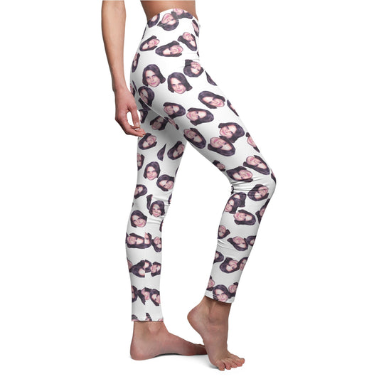 Women's Cut & Sew Casual Leggings - Magic Spencer-All Over Prints-Printify-XS-White stitching-All Over Print, AOP Clothing, Pants, Sportswear, Women's Clothing-PhoneCaseBoss.com