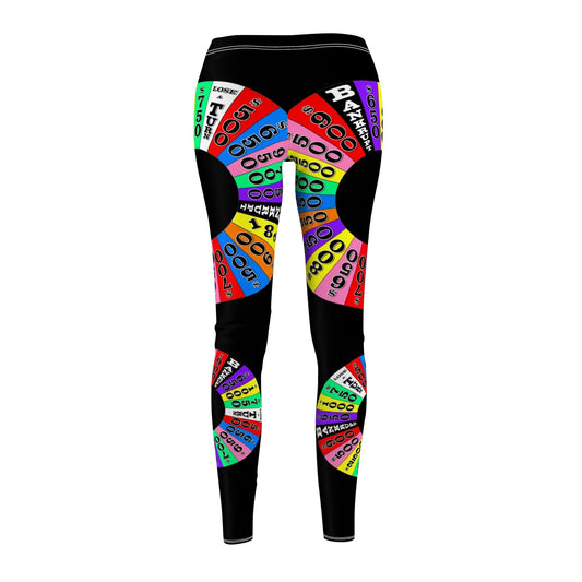 Women's Cut & Sew Casual Leggings: WHEEL!-All Over Prints-Printify-XS-White stitching-All Over Print, Pants, Sportswear, Women's Clothing-PhoneCaseBoss.com